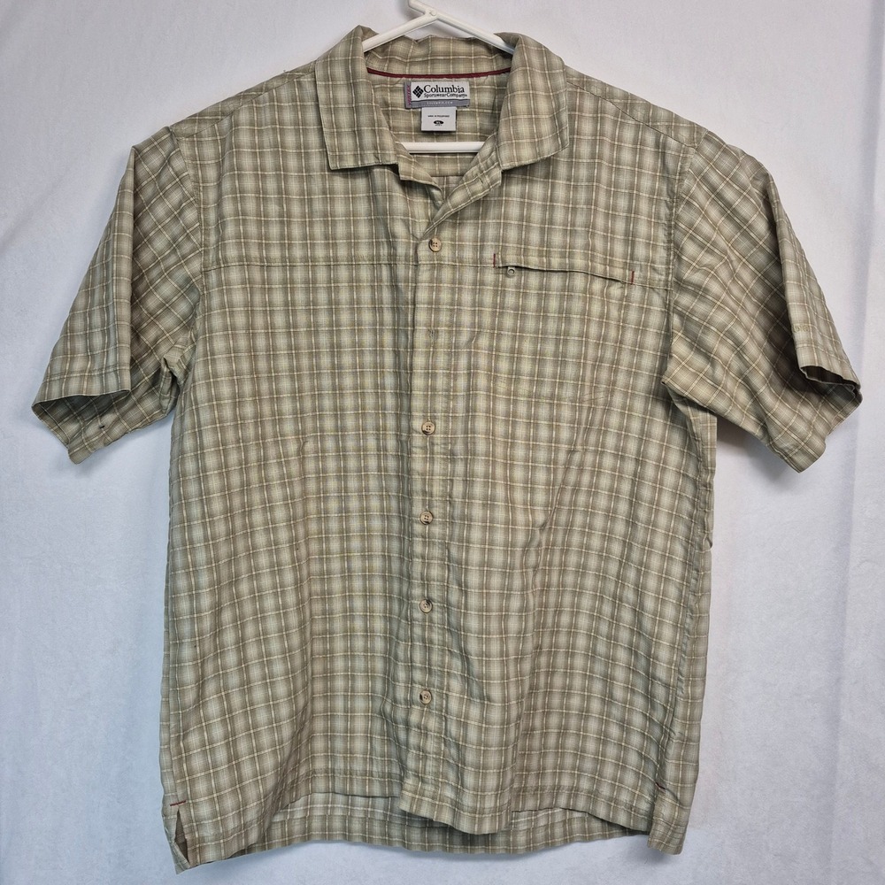 Columbia Sportswear Vertex Plaid Short Sleeve Button Up Shirt Mens XL